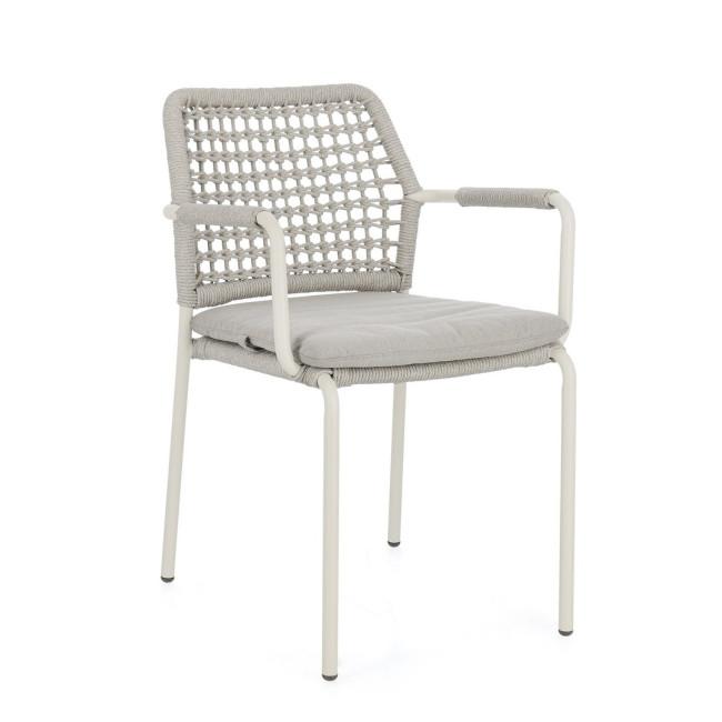 RAJADA ezüst alumínium kerti szék