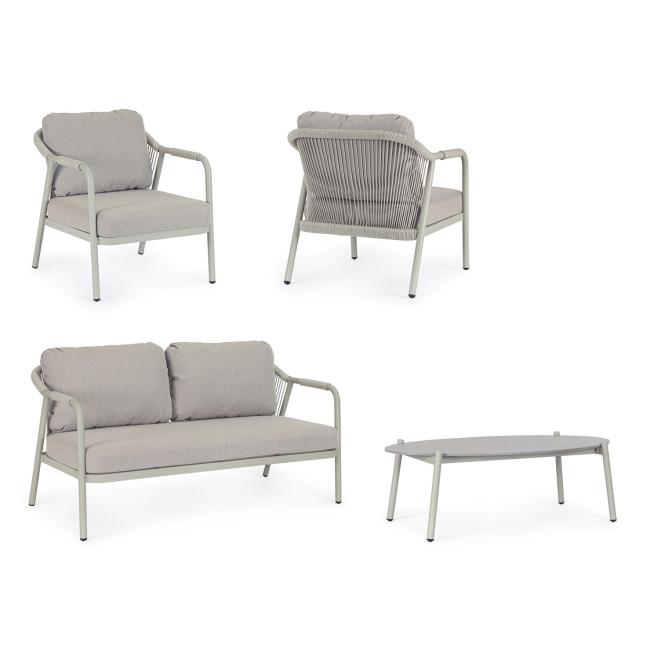 MIRAVET ezüst alumínium kerti garnitúra