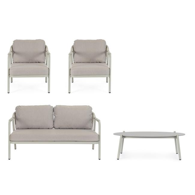 MIRAVET ezüst alumínium kerti garnitúra