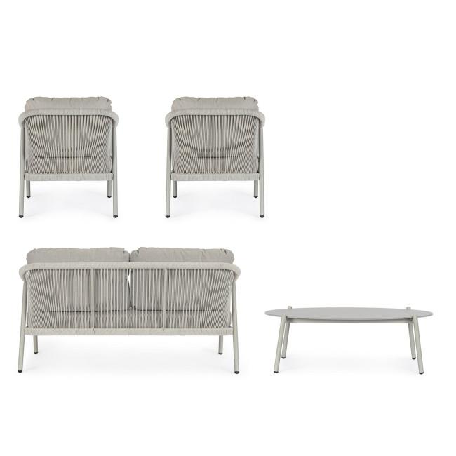 MIRAVET ezüst alumínium kerti garnitúra