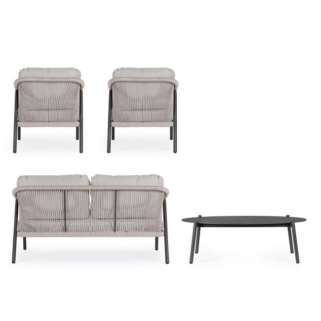 MIRAVET ezüst alumínium kerti garnitúra