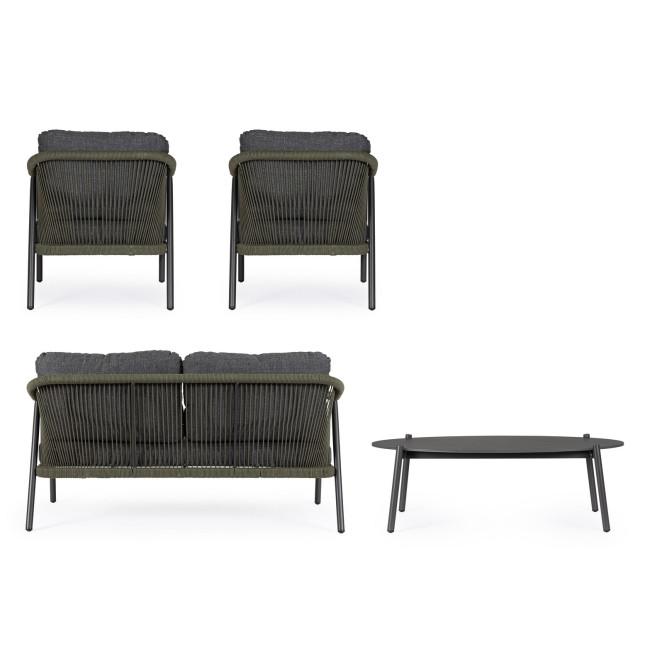 MIRAVET fekete alumínium kerti garnitúra