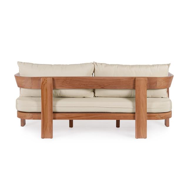 EVORA bézs tikfa kerti kanapé