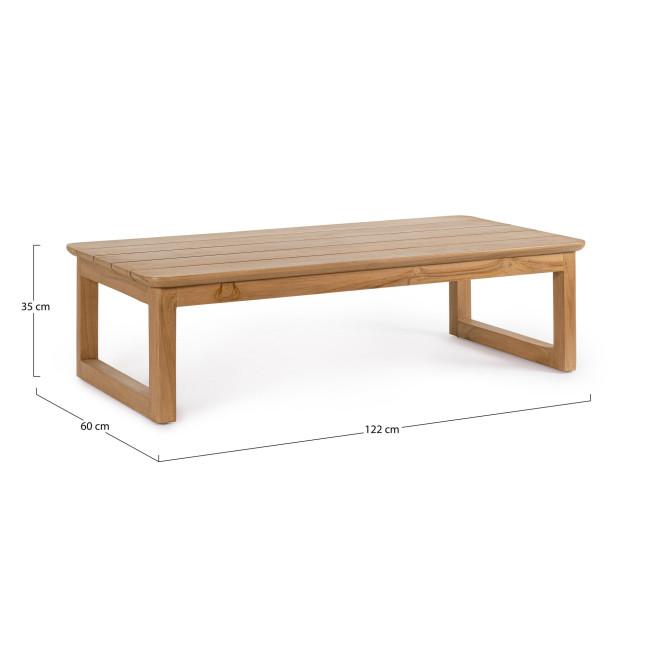 EVORA barna tikfa dohányzóasztal