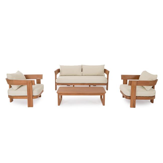 EVORA barna tikfa dohányzóasztal