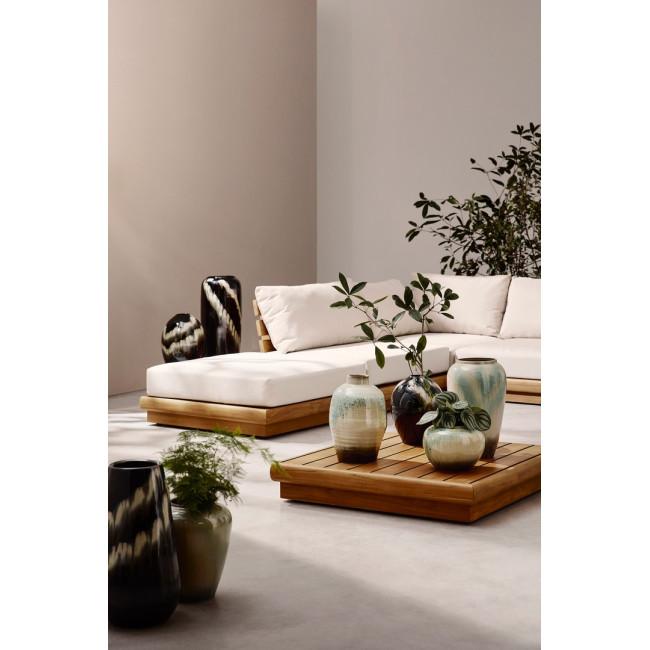 DELGADA bézs tikfa puff