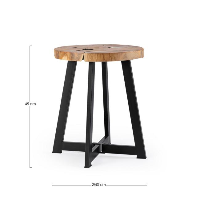 ELWOOD barna tikfa dohányzóasztal