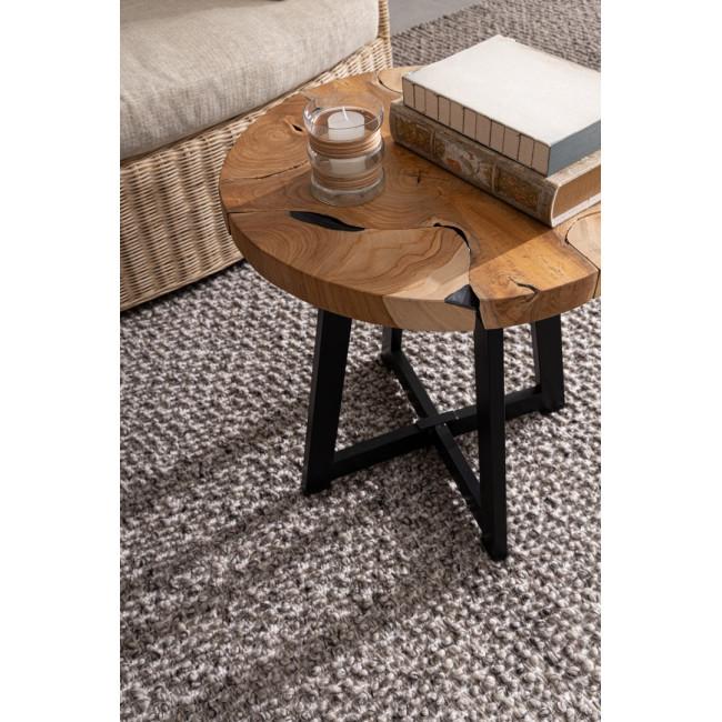 ELWOOD fekete tikfa dohányzóasztal