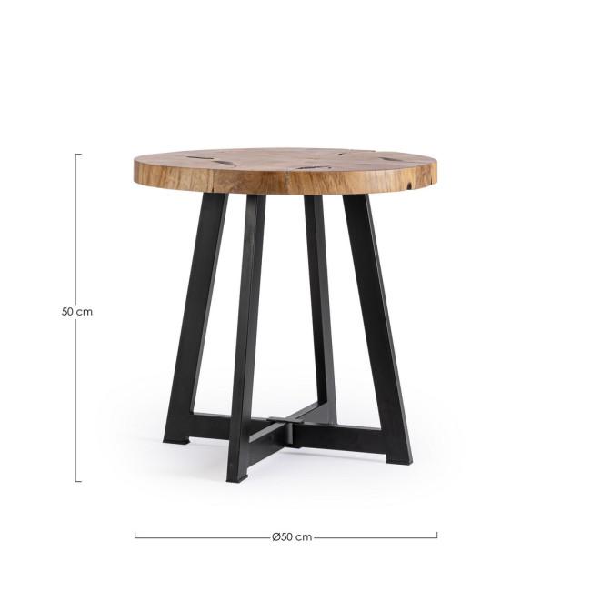 ELWOOD fekete tikfa dohányzóasztal