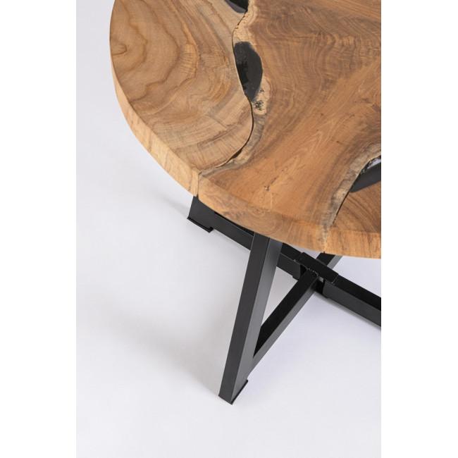 ELWOOD fekete tikfa dohányzóasztal