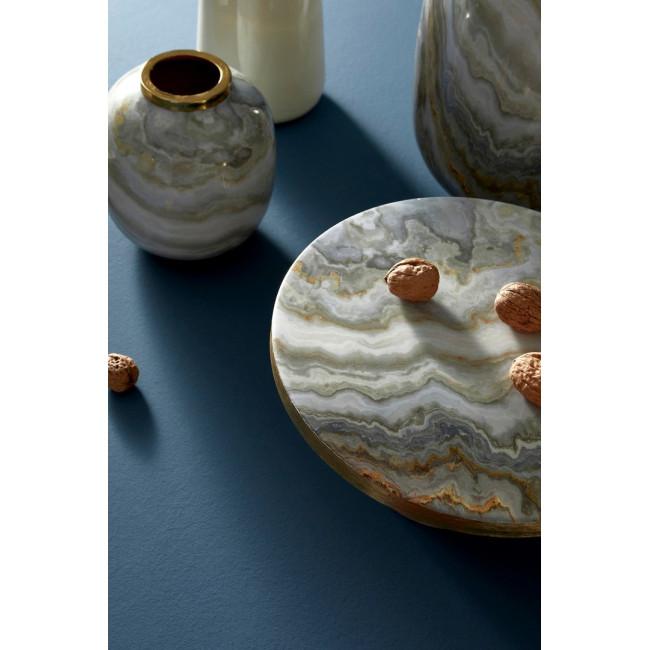 MARSHA ezüst fém tálalótál