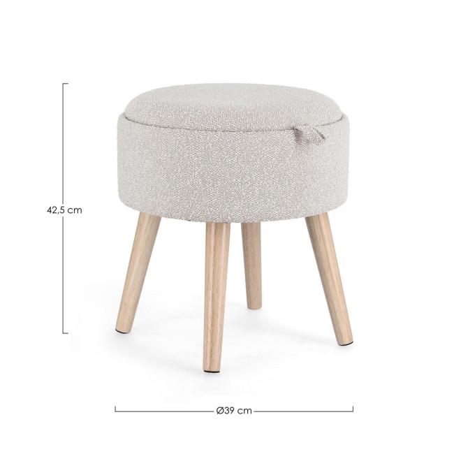 ZOYA törtfehér buklé puff