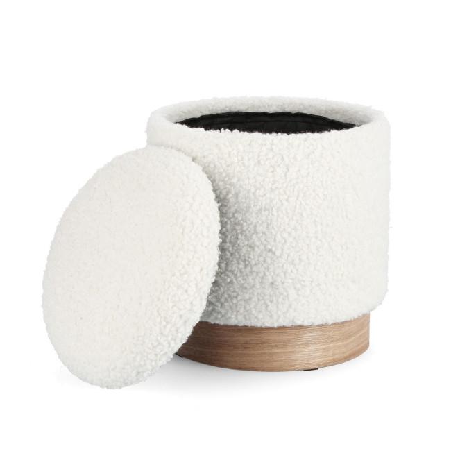 ZOYA törtfehér buklé puff