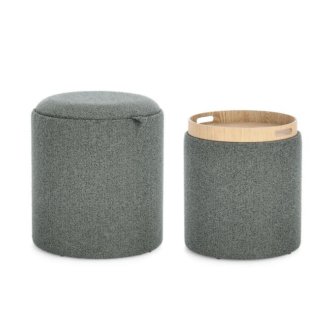 SASHA zöld szövet puff