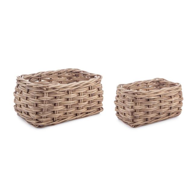 MALANG taupe rattan kosár