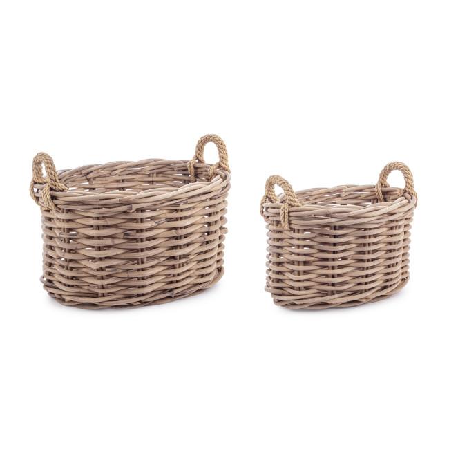 MALANG taupe rattan kosár