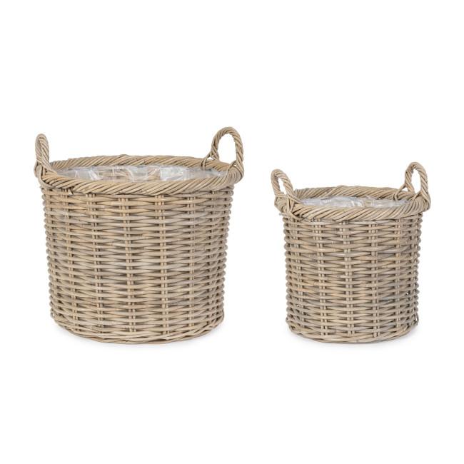 RANDY taupe rattan kosár