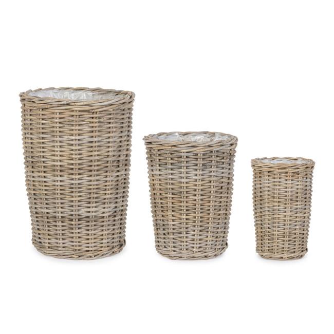 RANDY taupe rattan kosár