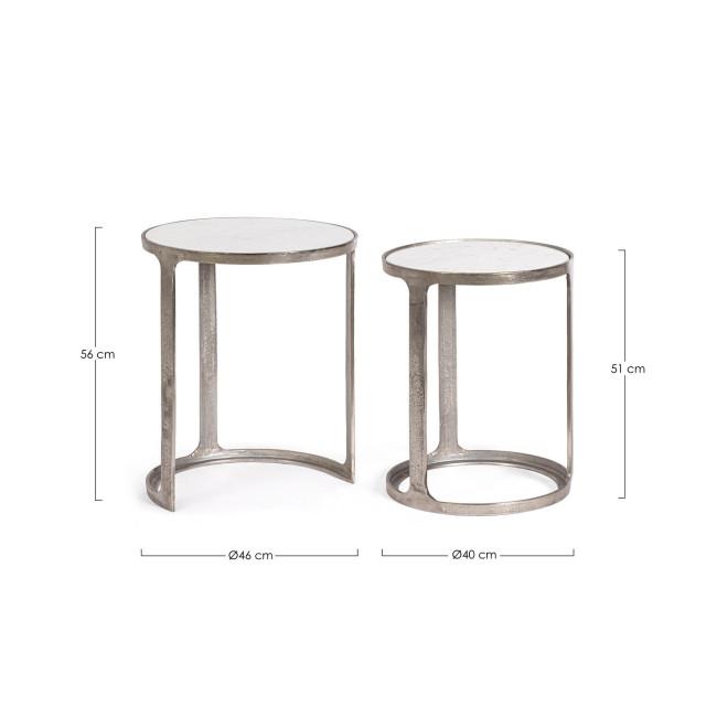 JANIRA fehér márvány dohányzóasztal