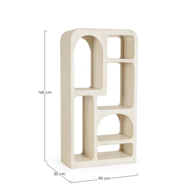 CAIRO bézs fa könyvespolc
