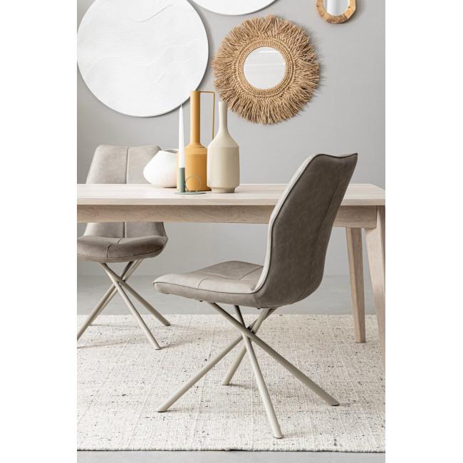 SAHANA bézs fa étkezőasztal