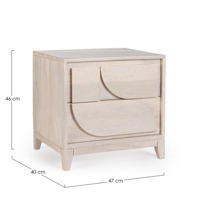 ARCHITA bézs fa éjjeliszekrény