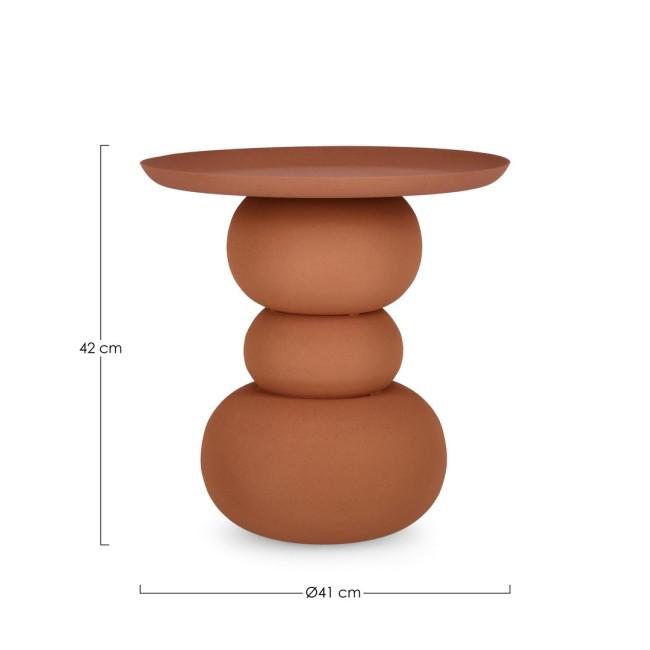 ALPA terrakotta acél dohányzóasztal