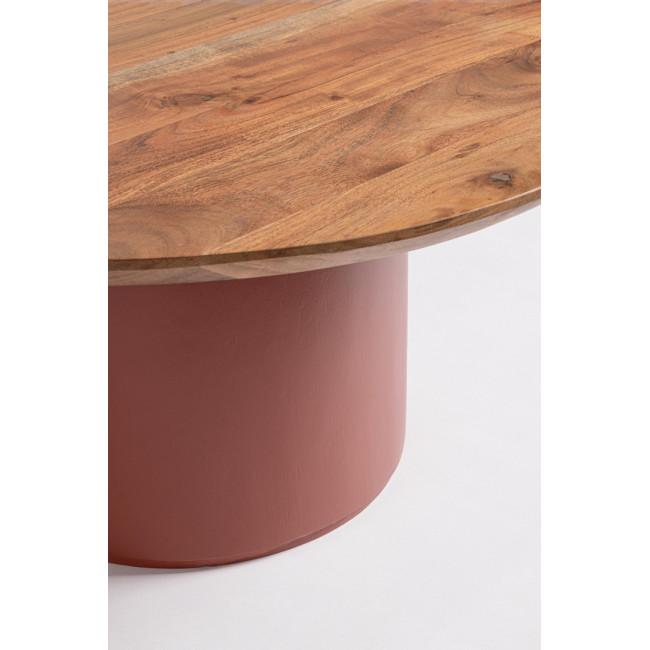 OJAS piros fa dohányzóasztal