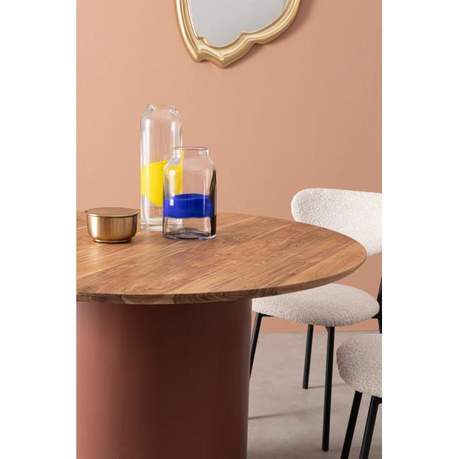 OJAS piros fa étkezőasztal