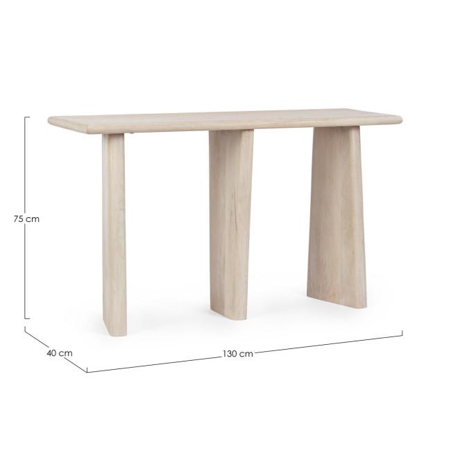 ZACATECAS bézs fa konzolasztal