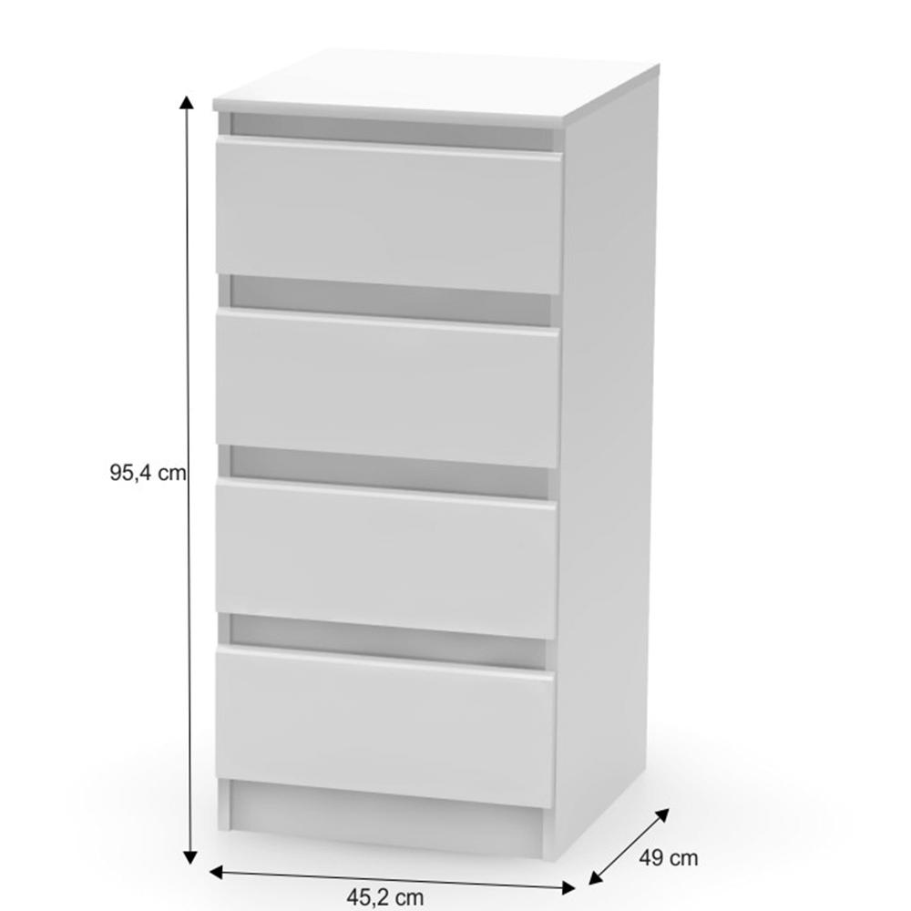 HANY II 4 fiókos fehér mdf komód