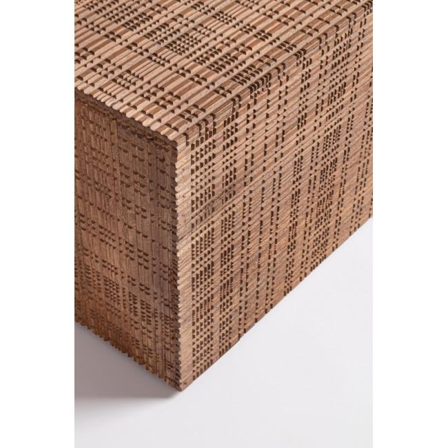 SANAT taupe fa dohányzóasztal
