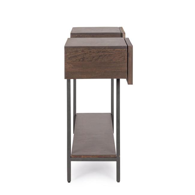 KIBIK bézs fa konzolasztal