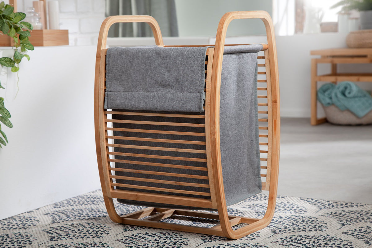 BAMBOO SPA barna bambusz szennyeskosár