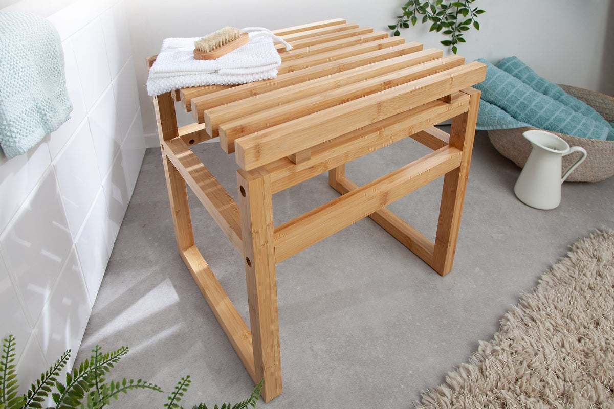 BAMBOO SPA barna bambusz hokedli