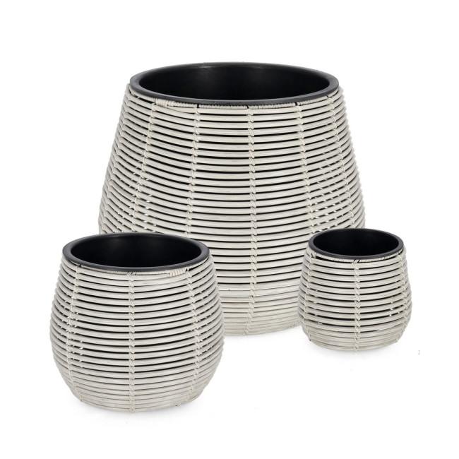 XIAN szürke polirattán kaspó