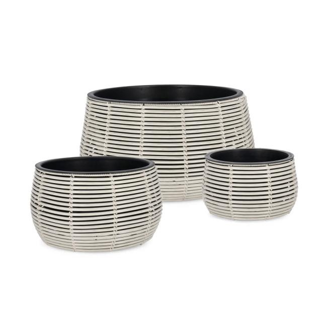 XIAN szürke polirattán kaspó