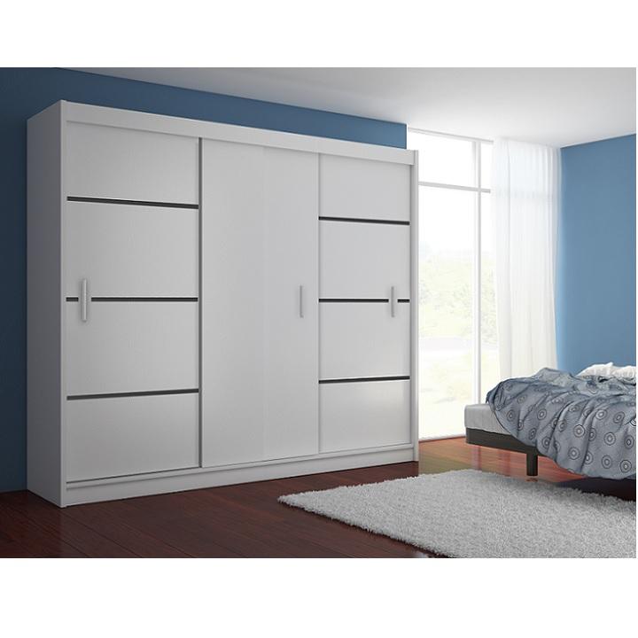 MERINA fehér mdf tolóajtós szekrény 250cm
