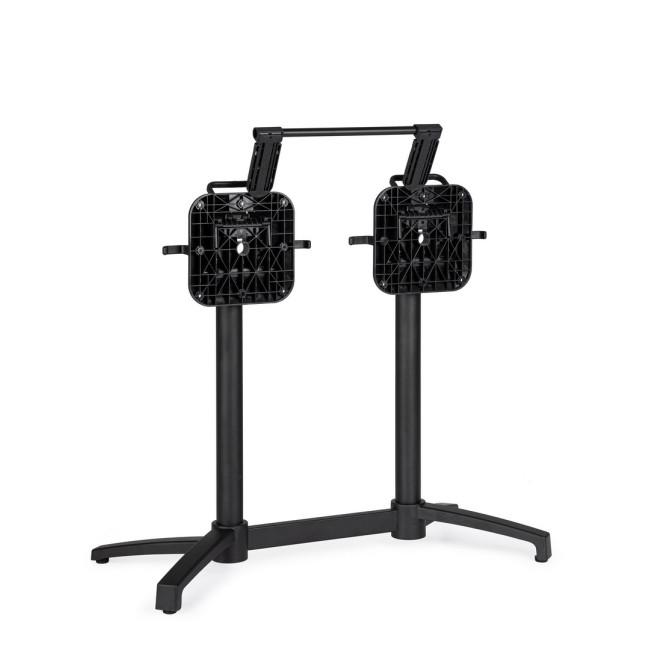 MINERVA fekete alumínium étkezőasztal láb