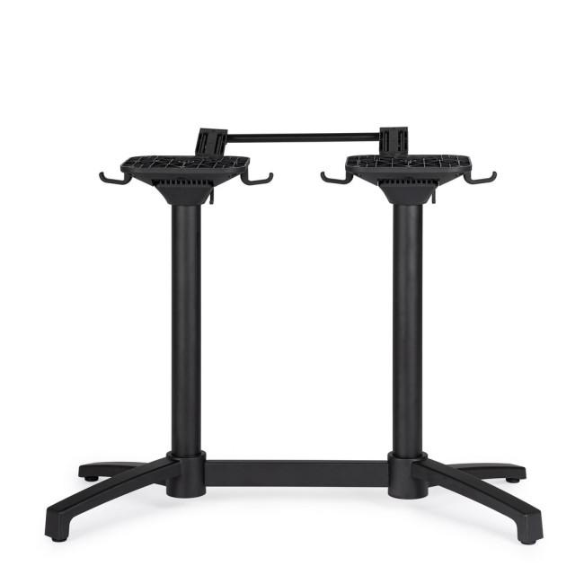 MINERVA fekete alumínium étkezőasztal láb