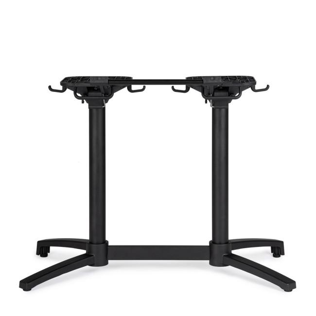 MINERVA fekete alumínium étkezőasztal láb