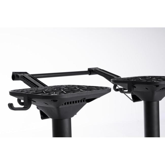 MINERVA fekete alumínium étkezőasztal láb