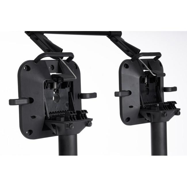 MINERVA fekete alumínium étkezőasztal láb