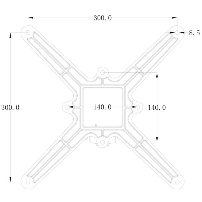 VESTA ezüst alumínium kerti étkezőasztal láb