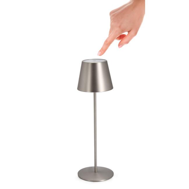 ETNA ezüst fém asztali kerti lámpa