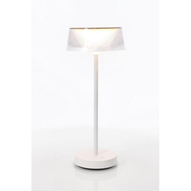 CARAL fehér polikarbonát asztali kerti lámpa