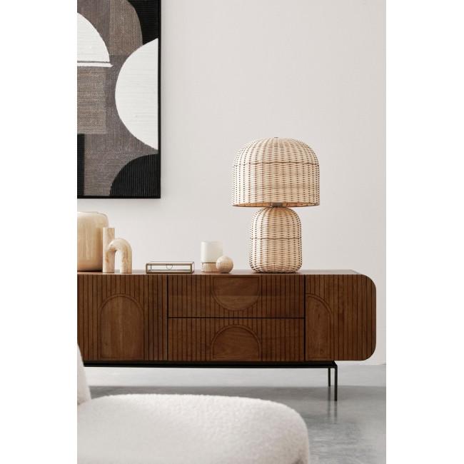 SIKKIM bézs rattan asztali lámpa