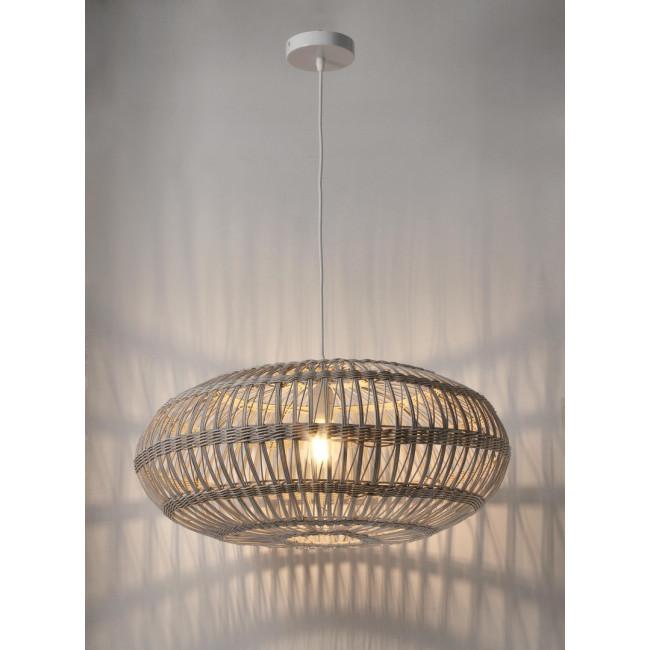 PRAIA fehér rattan függőlámpa
