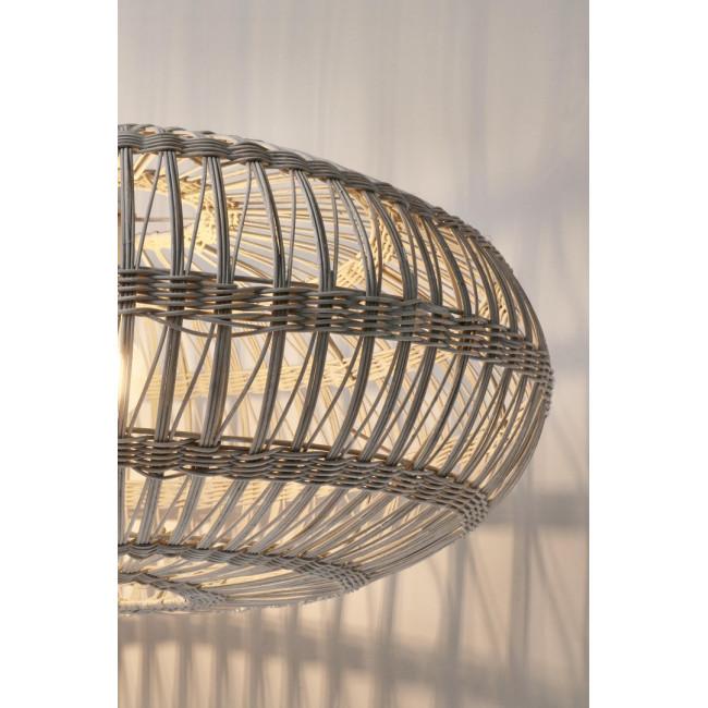 PRAIA fehér rattan függőlámpa