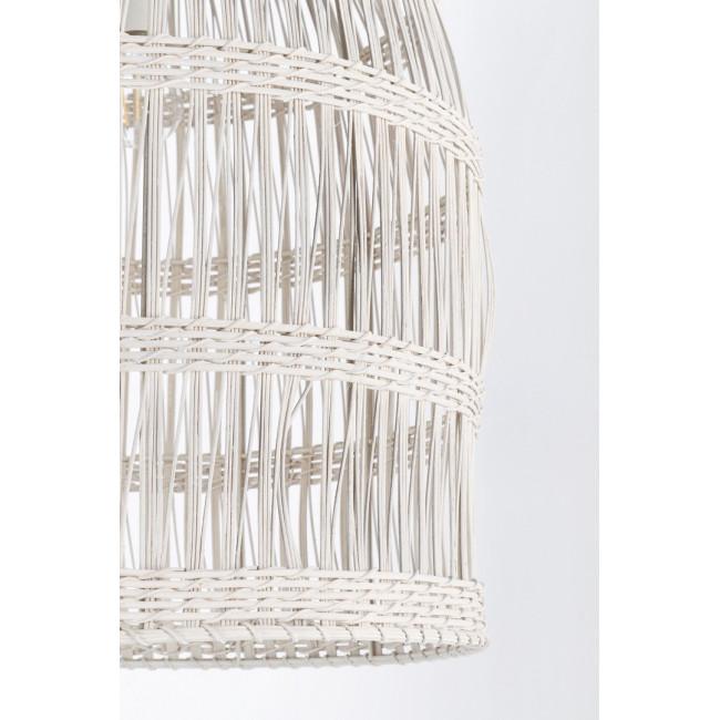 PRAIA fehér rattan függőlámpa